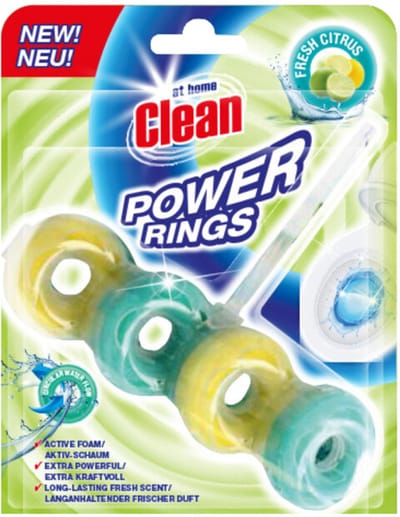 At Home Toiletblok Power Rings Fresh Citrus - 3 x 40 gr - Voordeelverpakking