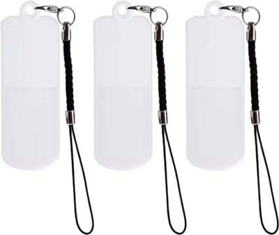 3-delige Siliconen USB Stick Beschermhoes – USB Stick Opbergdoos – USB Flash Drive Bescherming – Flexibele USB Houder met Koord – Anti-Kras & Stofvrij - Wit