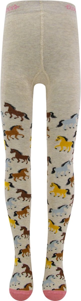 Ewers Maillot Kindermaat - Paarden Bruin/Mosterdgeel/Lichtgrijs - Donkerbeige Gemeleerd -92/98