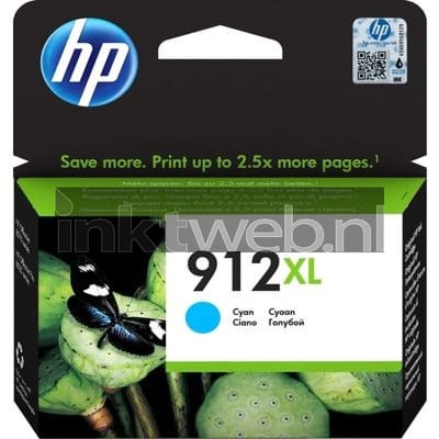 HP Inktcartridge 912XL (3YL81AE) Cyaan Hoge capaciteit