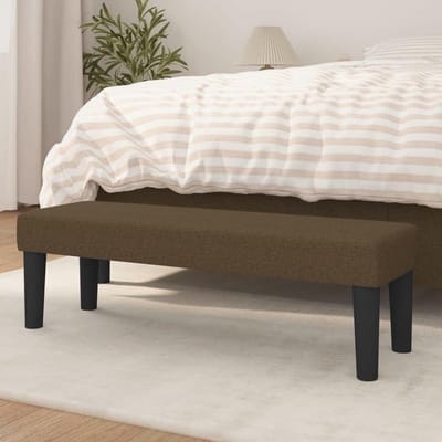 Zitbank - Woonbank - Extra zitplaats - Ademende stof - 100 x 30 cm - Donkerbruin