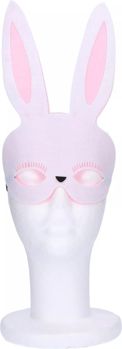 Masker Konijn - Vild - Wit / Roze - Pasen - Gezichtsmasker