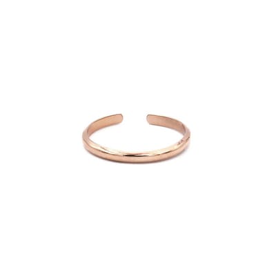 Mint15 Verstelbare ring neutraal glad 'Basic stacking ring' - Roségoudkleur RVS/Stainless Steel