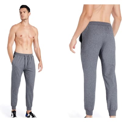Milanoro Joggingbroek Heren Maat L - Antraciet - Comfortabele Trainingsbroek met Elastische Taille