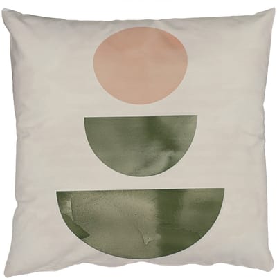 Sierkussens - Kussentjes Woonkamer - 50x50 cm - Modern - Roze - Groen - Natuur - Geometrisch - Vormen