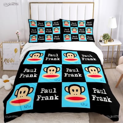 Schattige P-Paul F-Frank Cartoon Anime Dekbedovertrek Grappige Kawaii Beddengoed Set Zachte Dekbedhoes En Kussenslopen Enkel/Dubbel/Queen/King US Full(200*230cm)3pcs
