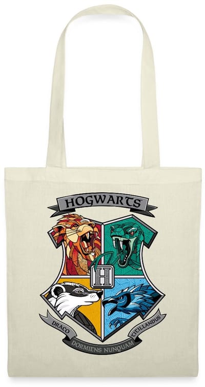 Harry Potter Hogwarts Logo Tas Van Stof Schoudertas