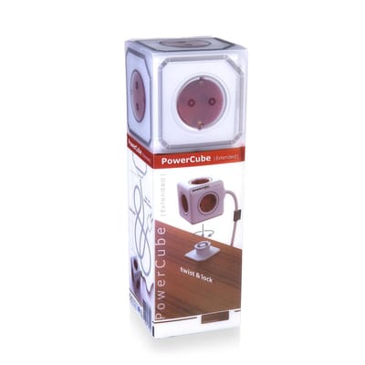 DesignNest PowerCube Extended - Schuko - Rood