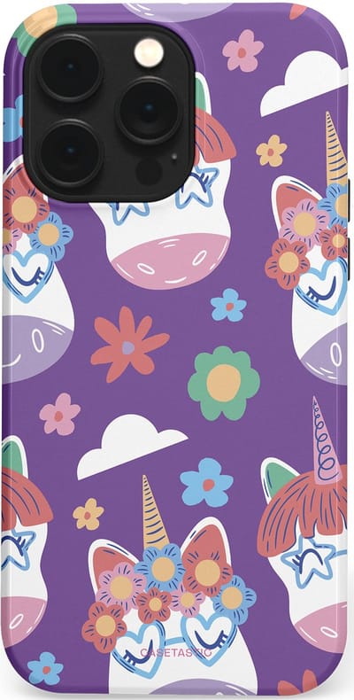 Casetastic Hoesje Geschikt voor Apple iPhone 14 Pro Max Magsafe - Stijlvolle Beschermende Duo-layer Case - Eenhoorn Magie