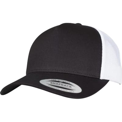 Flexfit - 5Panel Retro Trucker 2Tone Cap blk/wht one size Trucker pet - Zwart/Wit