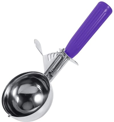Dailygoods- IJsschep roestvrij staal - Antislip handvat - Lichtgewicht - Multifunctioneel - Ontgrendelingshendel - Compact formaat - Schep