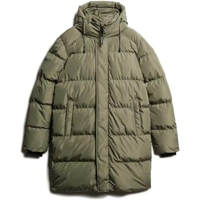 Superdry Sportieve Puffer Jas Met Capuchon Groen Grootte: Xxl