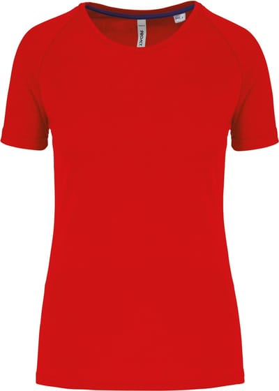 PROACT® Gerecycled damessport-T-shirt met ronde hals PA4013 - Red - M