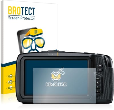 BROTECT - Screenprotector voor Blackmagic Pocket Cinema Camera 4K / 6K - Folie Beschermfolie transparant 2 Stuks