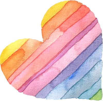 Vooraf gelijmd vliesbehang met gigantische muurschilderingen - REGENBOOGHART - 60x60cm