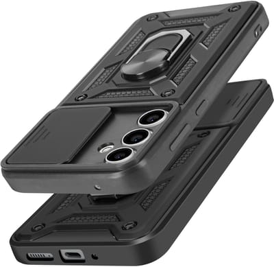 Mayaxess, Ringhoes Geschikt voor Samsung Galaxy A54 5G Schokbescherming met camera-afdekking, Zwart
