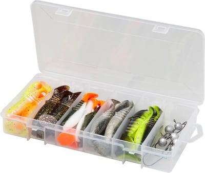 Kunstaas Set - Shad Lokaas - Vissen Op Roofvis - Complete Kit - 6 Stuks - Assorti