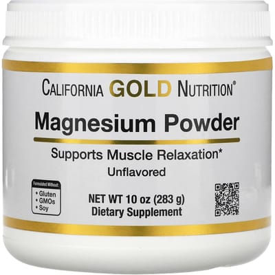 California Gold Nutrition, Magnesium Poederdrank, Ongezoet, 10 oz (283 g)