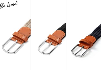 The Trend - Set van 3 stijlvolle gevlochten riemen - 3 gevlochten riemen met zilveren gesp