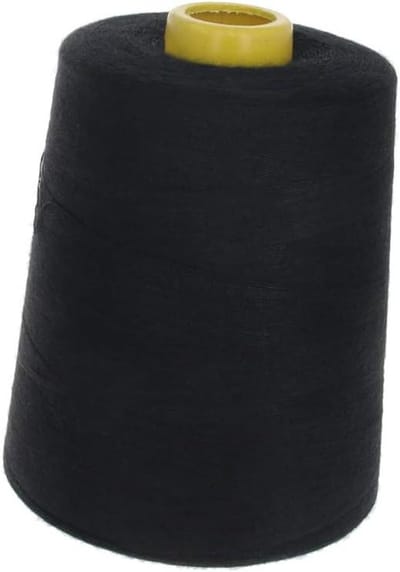 Polyester Machine Draad - Naaigaren Kegels - Naaien en Borduren - Hoge Treksterkte - 8000 Yards - Zwart