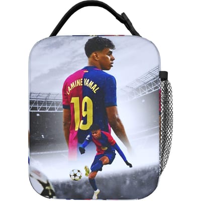Lamine Y-Yamal Nummer 19 Voetbal Geïsoleerde Lunchtas Lekvrije Lunchcontainer Koeltas Tote Lunchbox College Picknick One Size