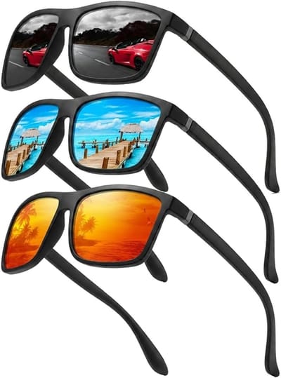 Polariserende Zonnebril - Vintage/Klassiek Montuur - UV400 HD Pilotlenzen - voor Golf, Autorijden, Vissen, Reizen, Outdoor Sport - Unisex - 1 Stuk