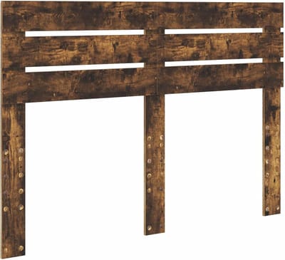 Hoofdbord Hout - Bedombouw Achterpaneel - Slaapkamer Decoratie - Massief Houten Frame - 140 cm - Gerookt Eiken