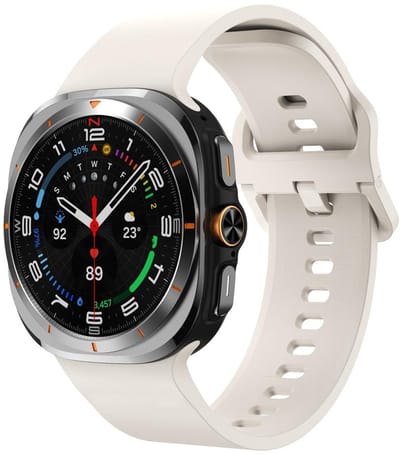 Siliconen bandje - geschikt voor Samsung Galaxy Watch Ultra (47mm) / Ultra 2025 (47mm) - gespsluiting - starlight