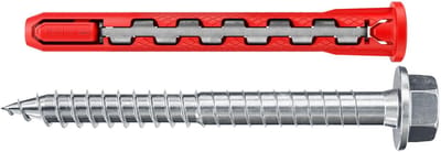 Dailygoods - 50 x HybridPower - Nylon en Staal Verlengde Pluggen met Flensschroef