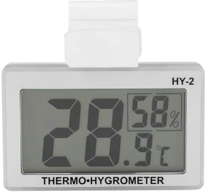 Mini hygrometer thermometer met achtergrondverlichting - Digitale temperatuur en vochtigheid monitor voor koelkast en vriezer