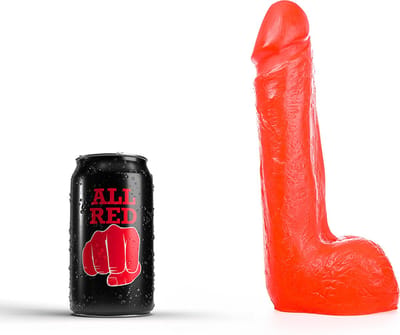 All Red Dildo 20 x 4,5 cm - rood