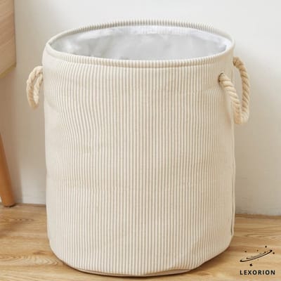 Terra - Wasmand - Wasmand Inklapbaar - Opvouwbare Wasmanden - 35 cm x 40 cm - Stijlvolle en Ruimtebesparende Wasmand voor Optimale Wasorganisatie - Engelse Stijl Wasmanden - Licht