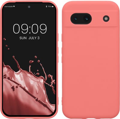 kwmobile telefoonhoesje geschikt voor Google Pixel 8a - Hoesje voor smartphone - Precisie camera uitsnede - In Pastelkleurig koraal