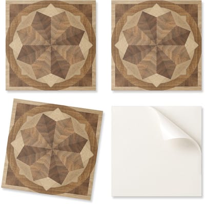 Set vinyltegels met een meerlaags geometrisch patroon voor de slaapkamer, 20x20x20 cm