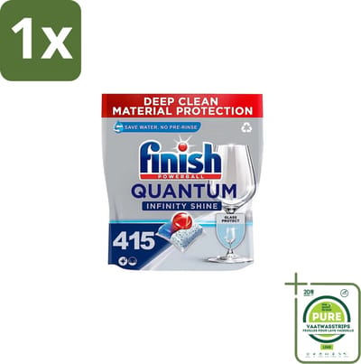 1 x Finish – Vaatwastabletten – Quantum Infinity Shine – 83 Capsules - Vaatwastabletten - Vaatwasser - Glasbescherming - Glans - Diepe Reiniging