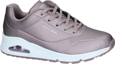 "Metallic Roze Sneakers Skechers Uno Rose Bold "