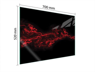 TMK ArtDeko - Kookplaat achterwand - 70x52 cm - Glas - Zwart