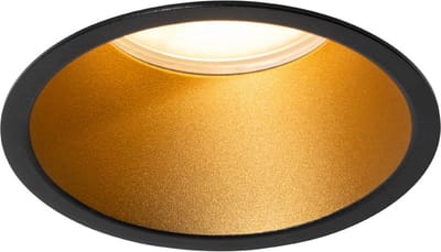 QAZQA dept - Moderne Inbouwspot - 1 lichts - Ø 10.5 cm - Zwart Goud - Woonkamer | Slaapkamer | Keuken