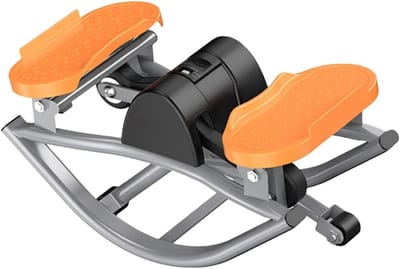 Stepper Trainingsapparaat - Fitness Stepper Rock Trainer - Thuis Fitness - Geluidsvrije Cardio Machine - 49x27x23 cm - Oranje