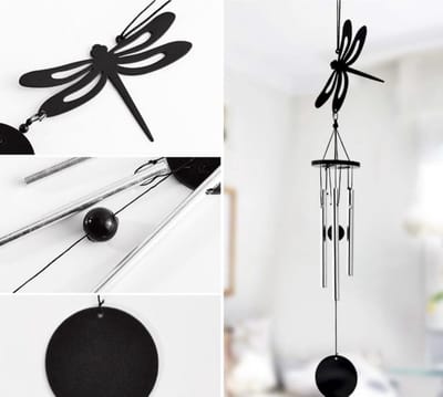 Nature's Melody OT14DF Garden Ornament tunes dragonfly 14" /38cm Musical Ornament Windchime mini windgong libel met rustgevend geluid.