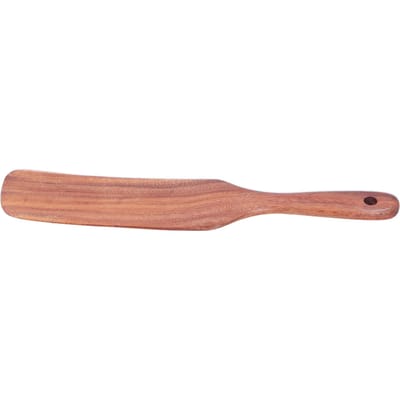 Spatule à Frire en Bois Pelle à Bifteck Spurtle Vaisselle Ustensile de Cuisine 23.5x5cm