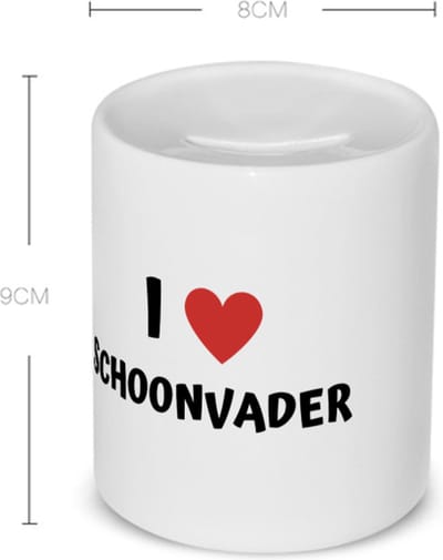 Akyol - i love schoonvader Spaarpot - Papa - de liefste schoonvader - vader cadeautjes - vaderdag - verjaardag - geschenk - kado - 350 ML inhoud