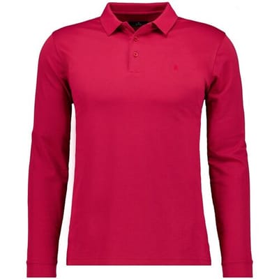 Ragman Polo Soft Knit Modern Fit Easy Care Aardbei / male