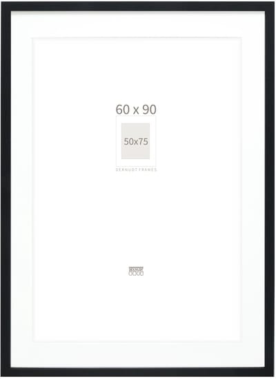 Deknudt Frames fotolijst - zwart met passe-partout - 50x75 / 60x90 cm