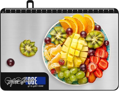 Mrs. Jones 15-kg Digitale Keukenweegschaal Groot Weegoppervlak Professioneel Roestvrij Staal Tarrafunctie 6 Eenheden .
