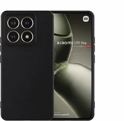 Casemania Hoesje Geschikt voor Xiaomi 17T Pro - Zwart - Siliconen Back Cover