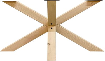 FLE - Spinpoot van eikenhout ongelijkzijdig matrix 160 bij 70 cm en hoogte 72 cm (10 x 10 cm)