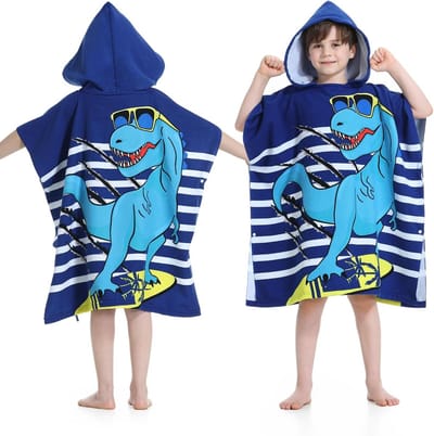 Kinderen Bad Poncho Microvezel Ultra Zacht en Absorberend Badjas voor Meisjes en Jongens 6-14 Jaar - Ideaal voor Bad, Zwembad en Strand met Kap