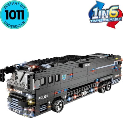 WOMA® Politie Speelgoed Set Geschikt Voor LEGO - 1014 Bouwstenen - Vanaf 6 Jaar - SWAT - Bouwset - STEM Speelgoed - Bouwsets - Bouwspeelgoed - Inclusief Handleiding