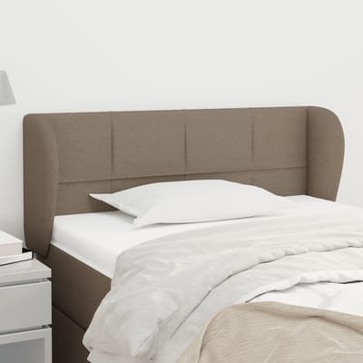 vidaXL - Hoofdbord - met - randen - 83x23x78/88 - cm - stof - taupe